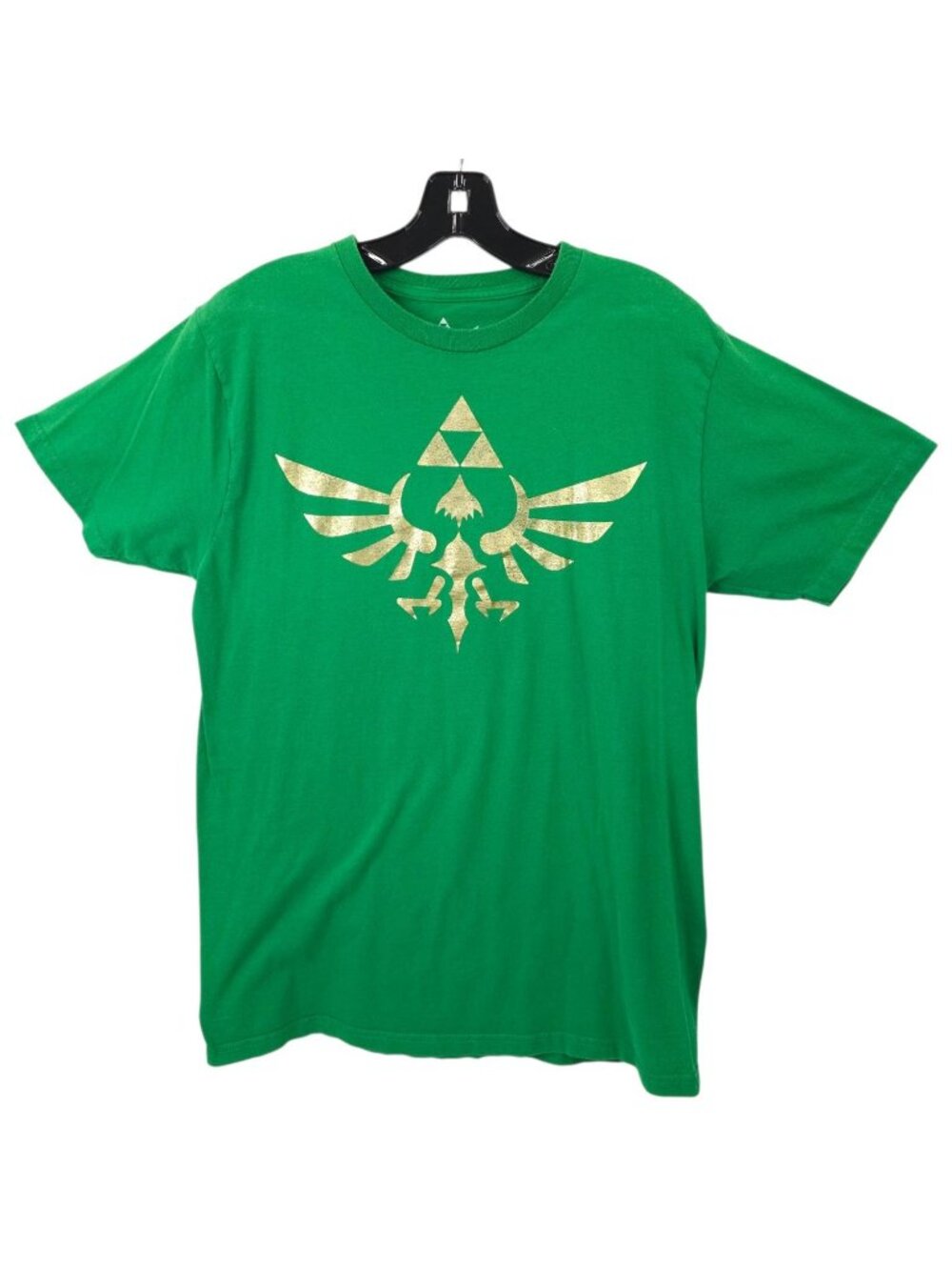 Legend of Zelda Skyward Sword Hyrule Crest Graphic Tee L Green Gold Nintendo